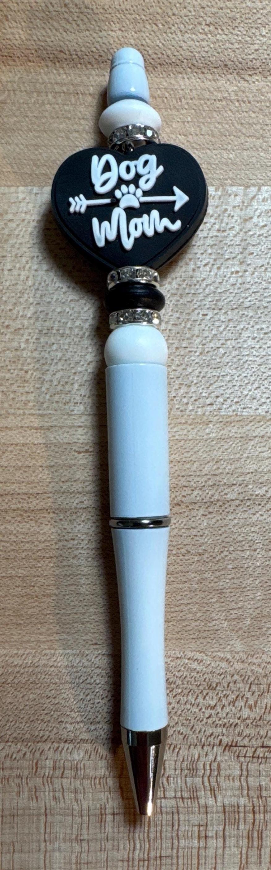 Dog Lover Beaded Pen Paw Print Pen Dog Mom Gift Dog Themed Pen Pet Lover Gift Vet Tech Present Dog Lover Gift for Women Cute Decorative Pen