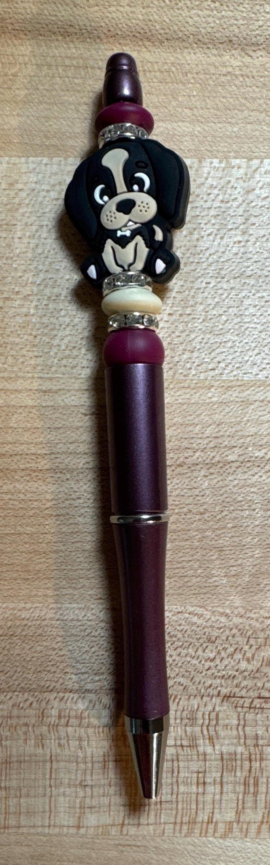 Dog Lover Beaded Pen Paw Print Pen Dog Mom Gift Dog Themed Pen Pet Lover Gift Vet Tech Present Dog Lover Gift for Women Cute Decorative Pen