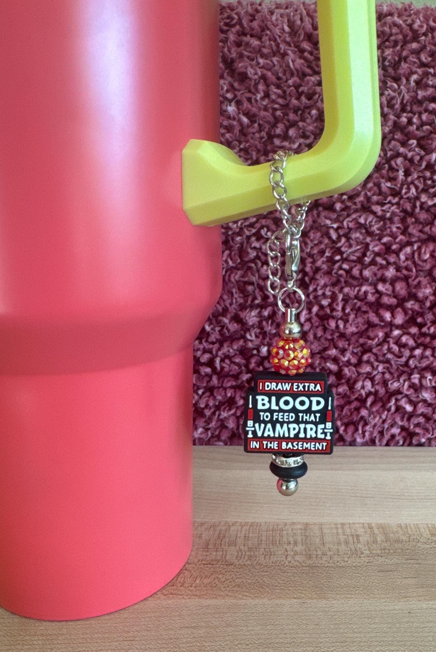 Beaded Nurse Clip On Charm, Fun Medical Decoration for Personalized Tumblers, Doctor Accessory